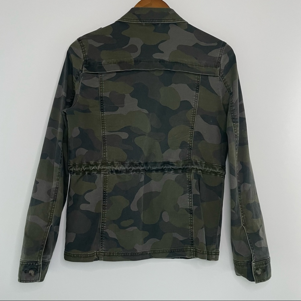 Express Camo Drawstring Utility Jacket Green S - image 6